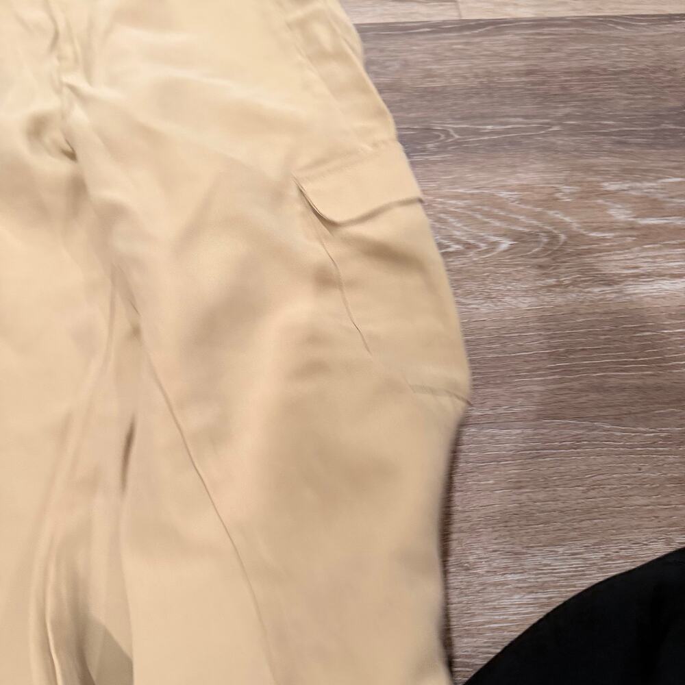 Naf Naf Paris Khaki Straight Cargo Pants Size EU 8 US 4 - Picture 3 of 8